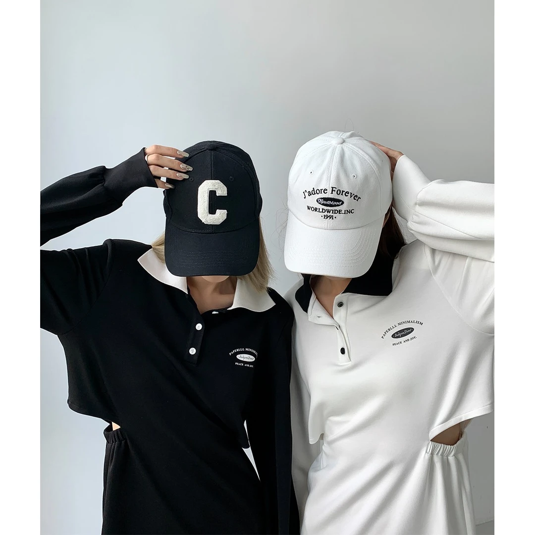 【清】P0701Q2178翻领长袖卫衣连衣裙显瘦收腰a字裙女