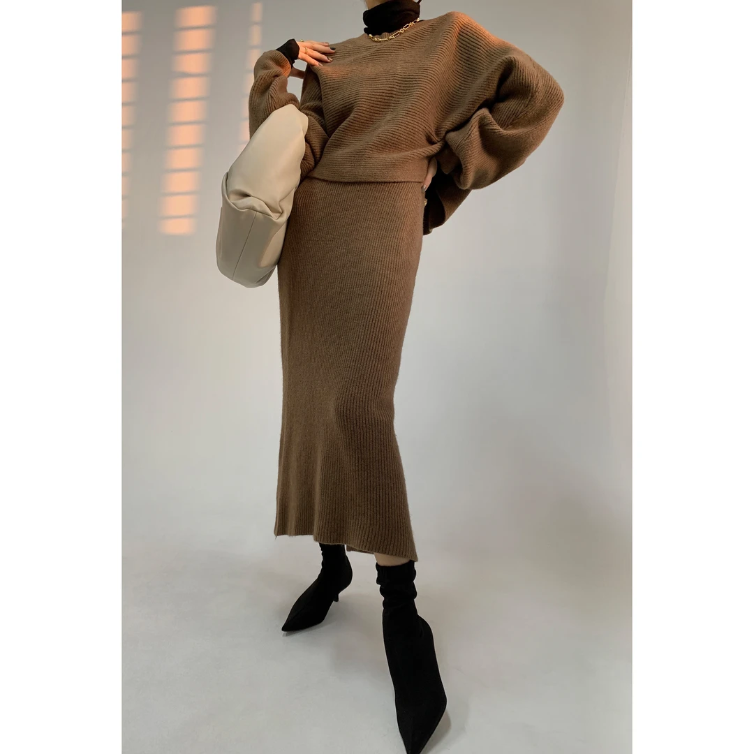 P1015TZ1106 上衣修身显瘦半长裙时尚套装女08.08抖