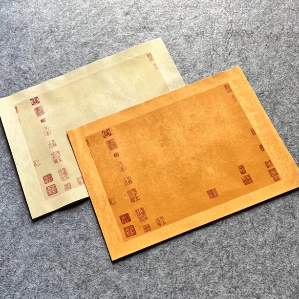 【知白文房】蜡染清河帖 传统手工丝印台板制作 书法专用 半生半熟