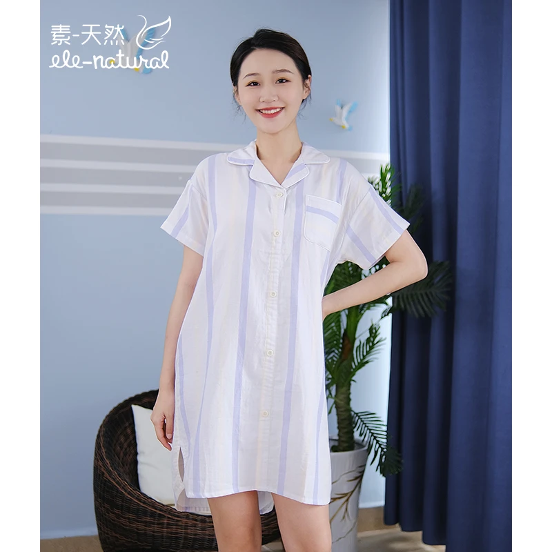 女款家居睡裙（已开价）纯棉时尚女士休闲宽松夏季舒适气质透气