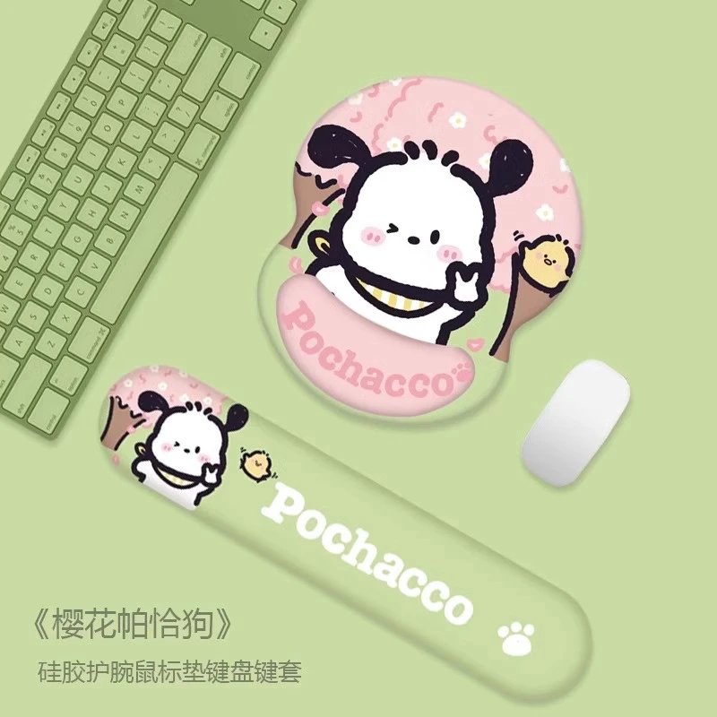 创意卡通硅胶护腕鼠标垫女生加厚防滑办公电脑桌垫键盘手托滑鼠垫