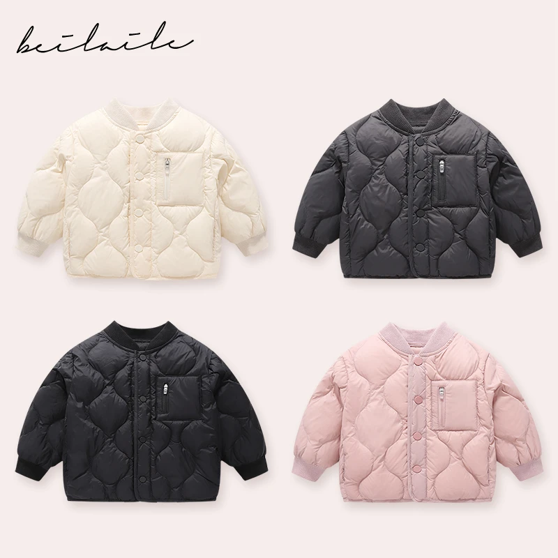 【立领三防羽绒服 洛洛妈咪】儿童羽绒服冬装男童女宝宝上衣外套J11