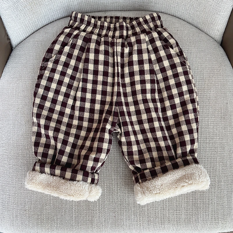 【格子加绒哈伦裤】婴童哈伦裤春秋婴儿男女宝宝屁屁裤一岁冬季K15