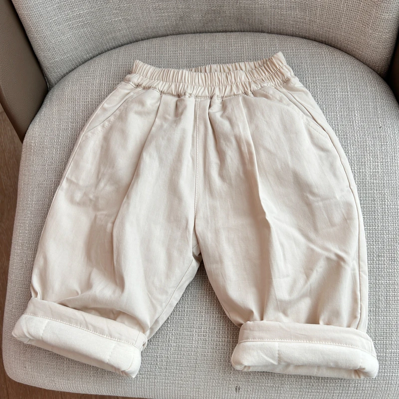 【百搭绗棉哈伦裤 小乐妈咪】男女童春装新款春秋女宝裤子休闲i20