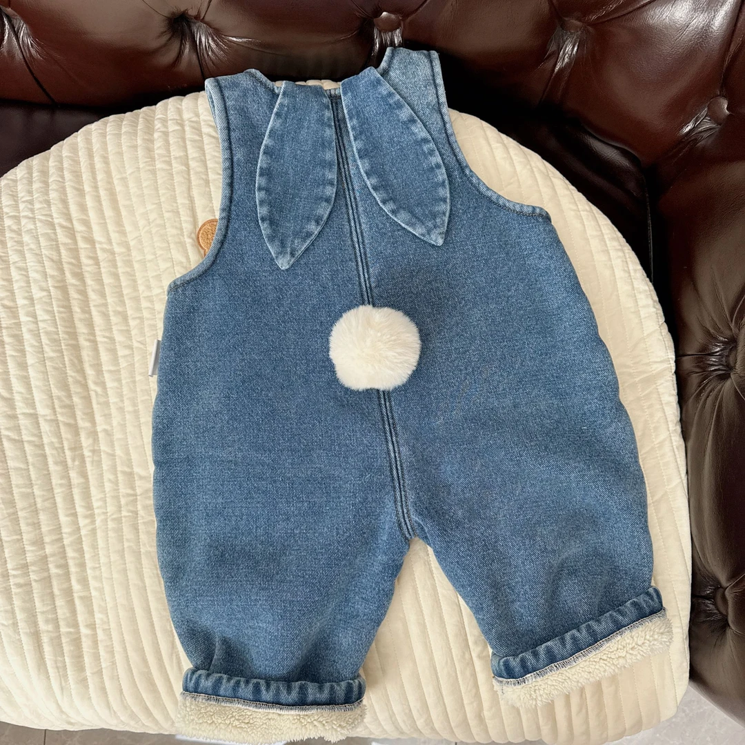 【软软加绒背带裤】婴儿童连体背带裤子衣服宝宝秋装秋季保暖裤J18