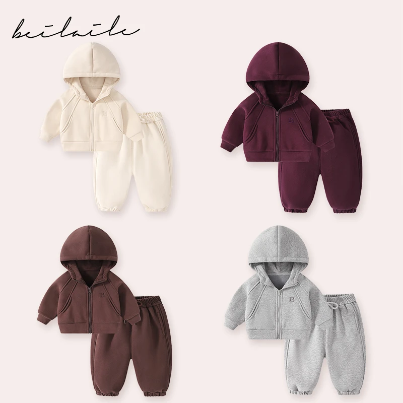 【奥粒绒连帽外套 小乐妈咪】婴儿衣服男童卫衣秋冬小童软壳上衣H9