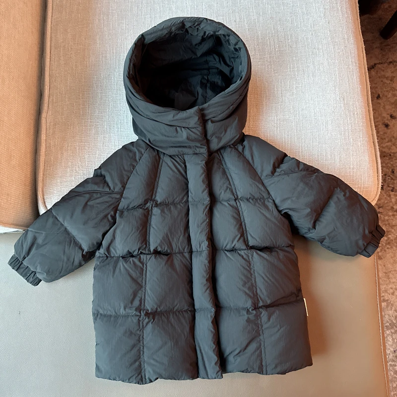 【三防中长款带帽羽绒外套 小洛妈咪】婴儿童羽绒服宝宝外套冬J11