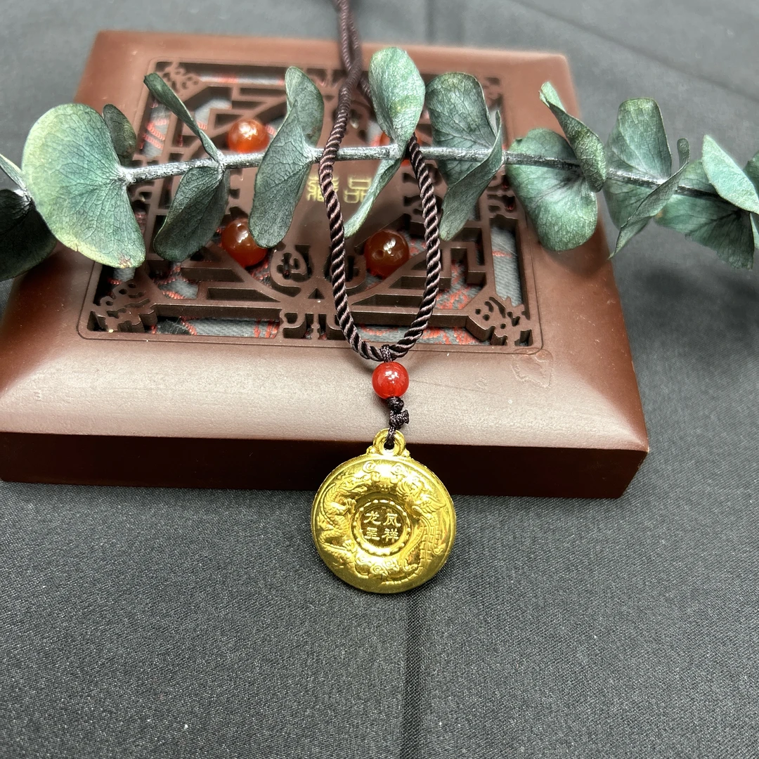 【涂总】足金999龙凤呈祥平安扣吊坠29w-b