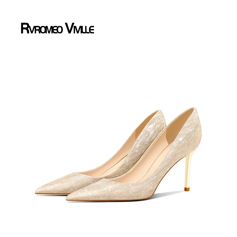 RVROMEO VIVILLE法式婚鞋女秀禾婚纱两穿订婚新娘鞋不累脚高跟鞋