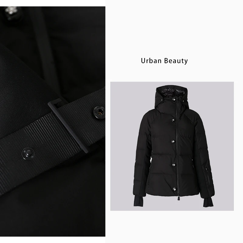 魅力抵御风雨保暖羽绒服时尚休闲连帽修身冬季女款防寒女士DF7019