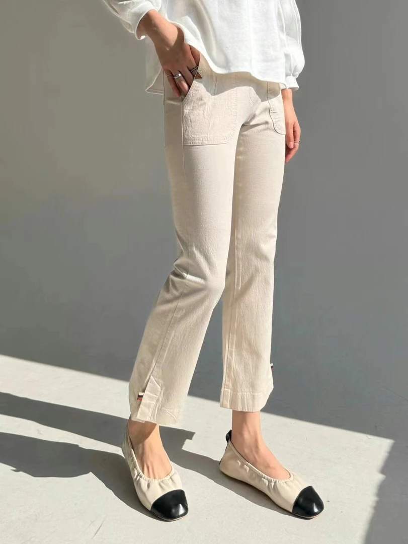 彦竹韩国正品棉弹力微喇裤