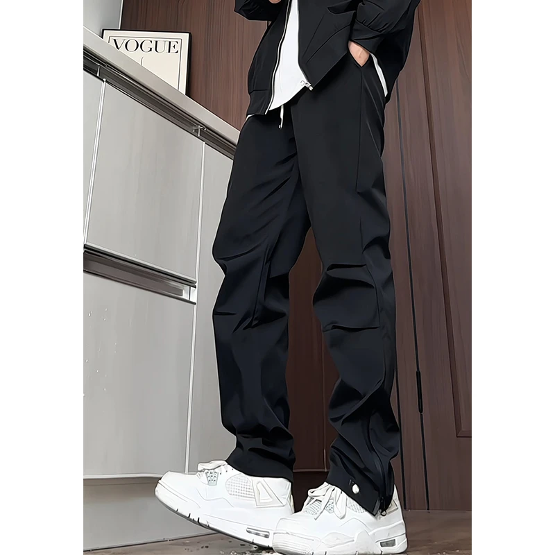 2024秋装新款防水冲锋裤运动登山裤潮牌宽松 高街直筒裤休闲裤子