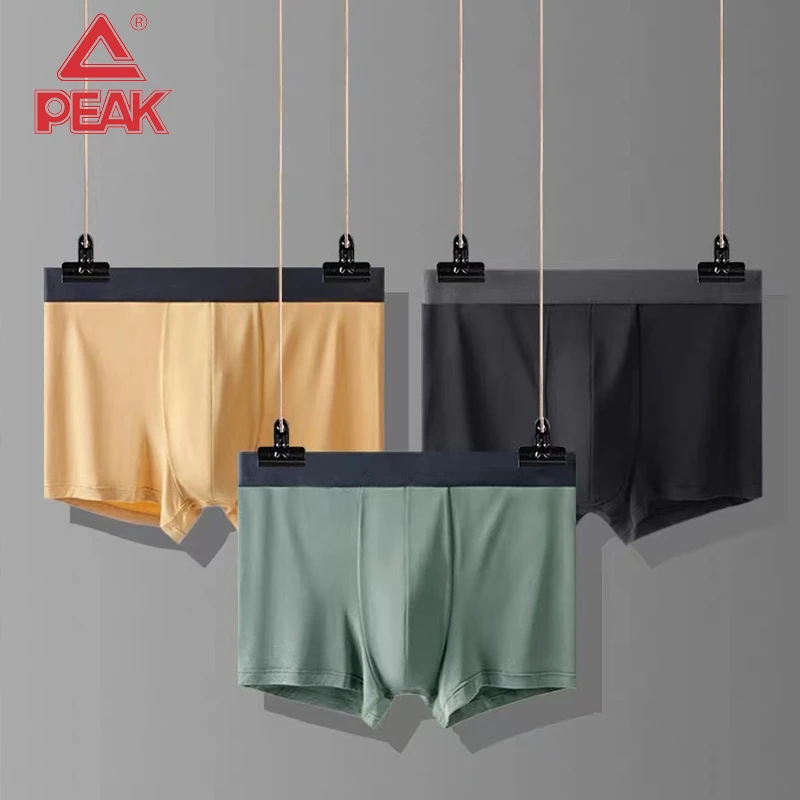 Peak/匹克男士运动内裤60S莫代尔平角男款透气大码男生青少年中腰