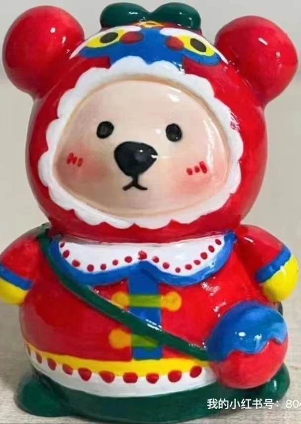 背包熊石膏娃娃diy