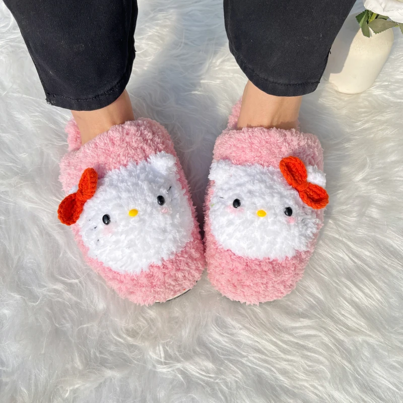 宝贝琳手作 钩针毛线编织绒绒线凯蒂猫居家拖鞋diy自制送女友闺蜜