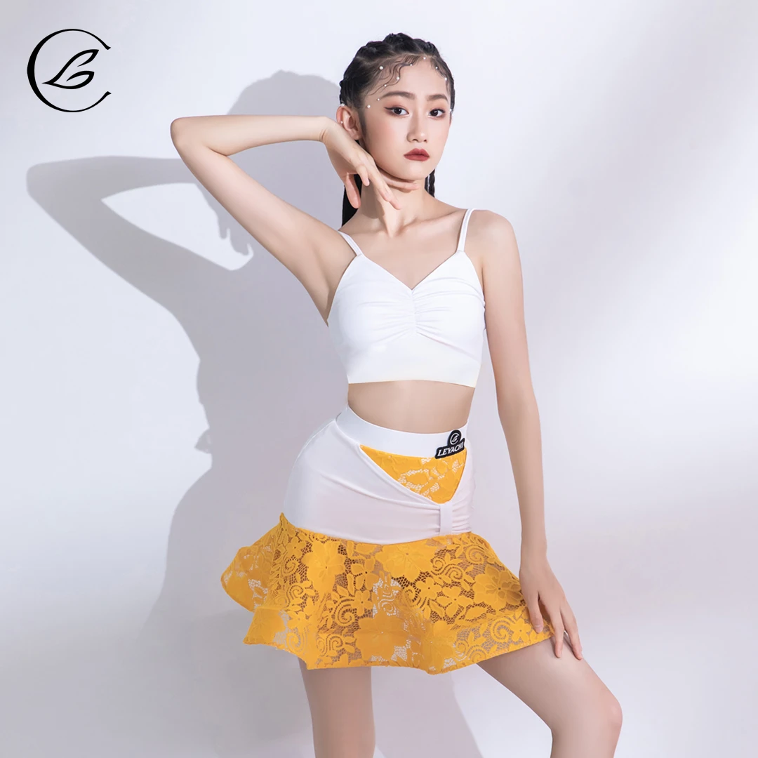 乐雅池2023春夏新款拉丁舞服女童练功服舞蹈服LT6B77MS