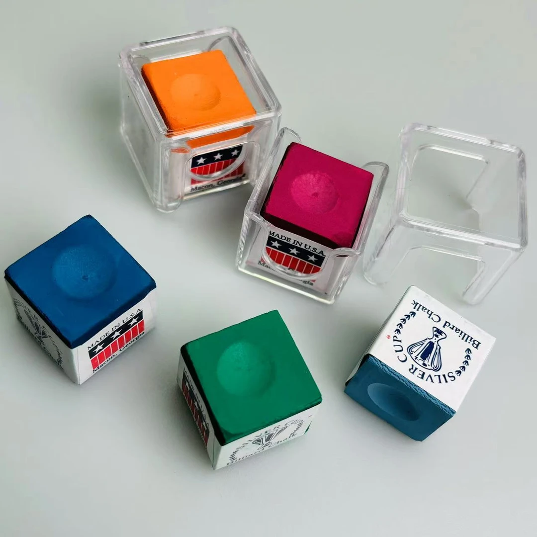 台球杆巧克粉银杯进口正品枪粉斯诺克比赛球杆巧克粉干性擦粉配件