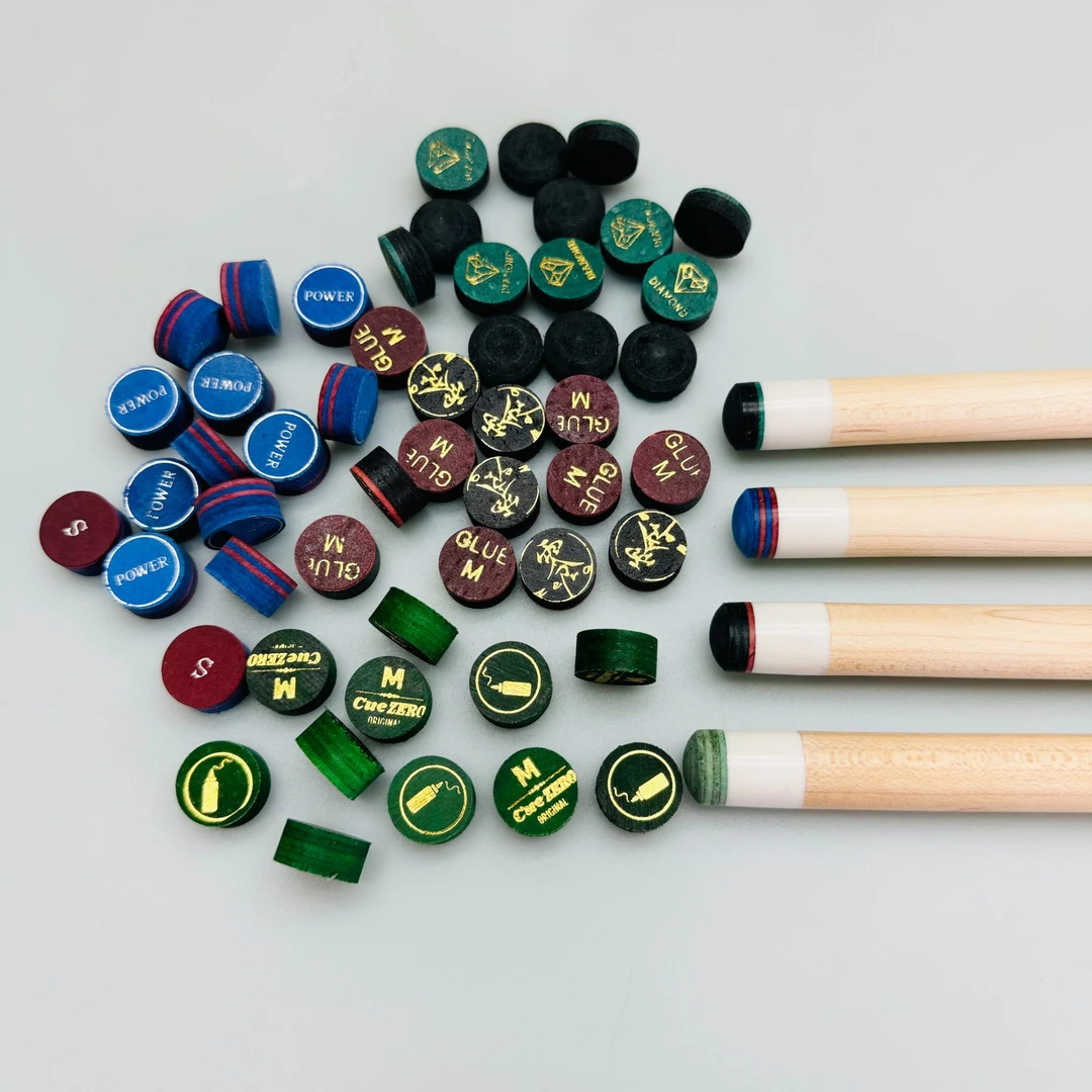 零度彩虹双11特价福利大头杆14MM中式黑八九球杆多层猪皮压制杆头