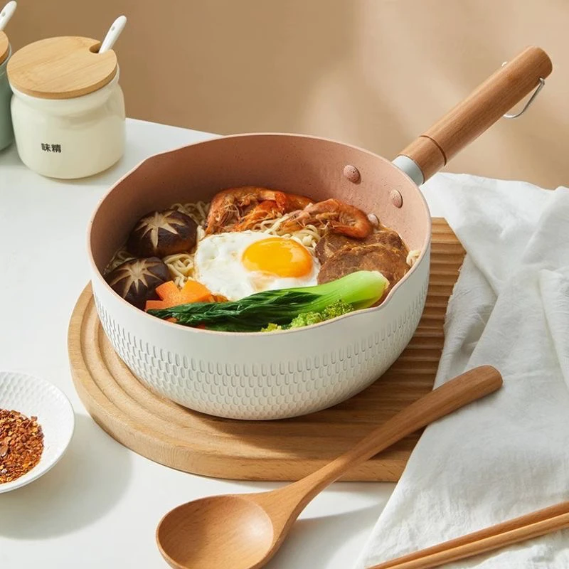 日式雪平锅不粘涂层宝宝辅食煮粥煎蛋多功能小小锅奶锅