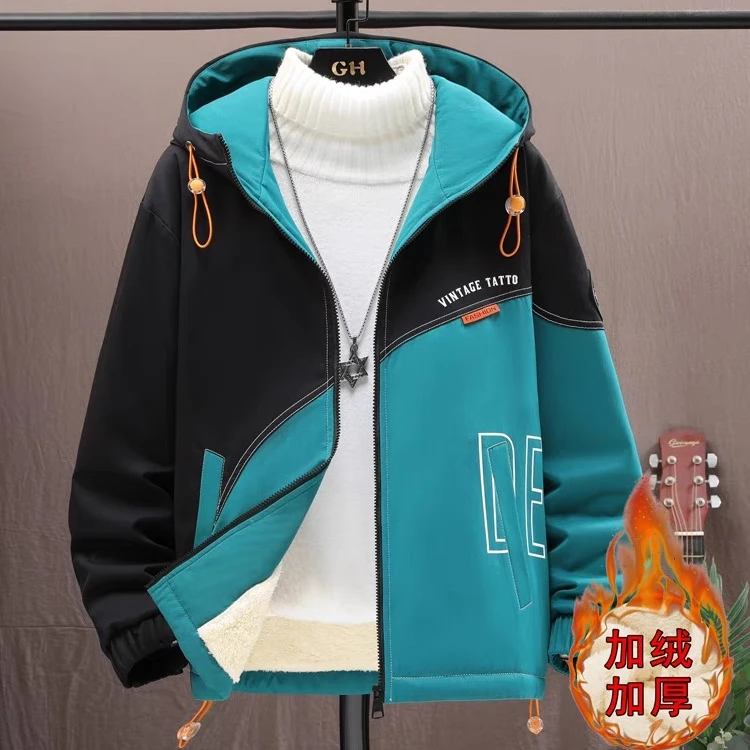 568男士情侣加绒加厚棉衣外套保暖百搭青少年