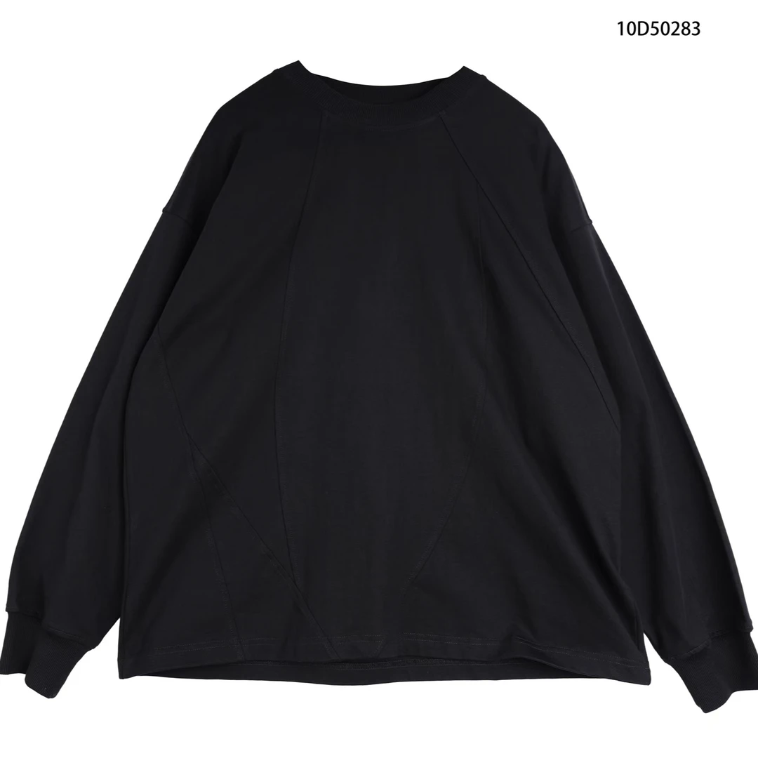 v-ro10d50283秋季男休闲纯色黑色长袖宽松时尚圆领套头卫衣