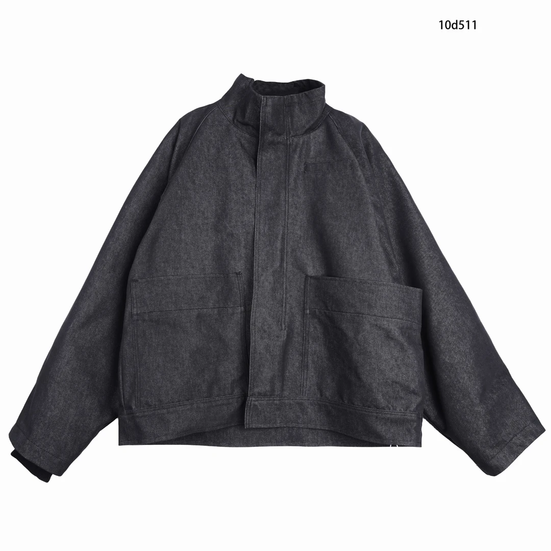 V-RO10d511男士纯色黑色梭织夹克休闲外套短款潮流男款时尚衣服