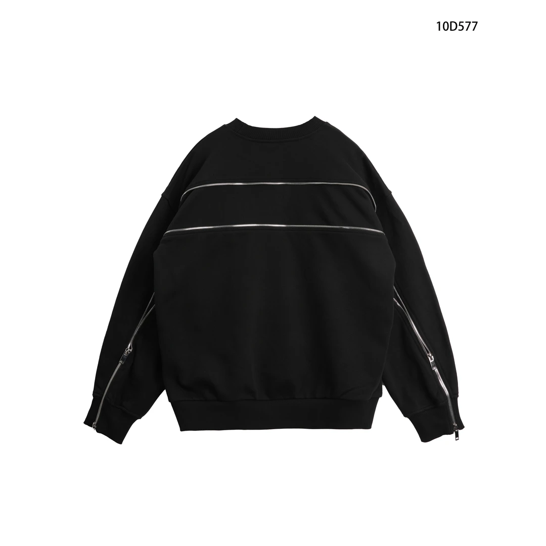 V-ROv-ro10d577秋季男休闲针织长袖宽松时尚连帽圆领套头卫衣