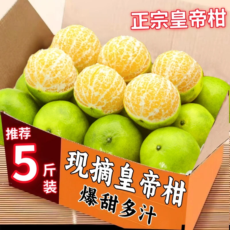 【5斤装】广西正宗皇帝柑贡柑当季新鲜水果现摘冰糖橘子产地直批发
