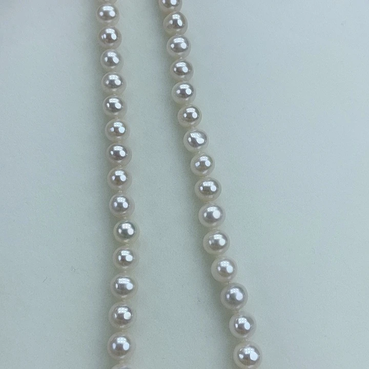 淡水珍珠颈饰银S925镶嵌卡8-9极光天女粉高品