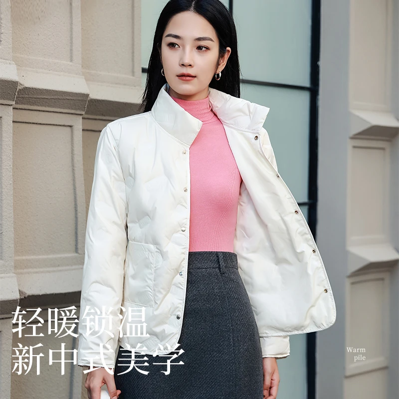2403清雅国风羽绒服新中式轻薄保暖锁温时尚