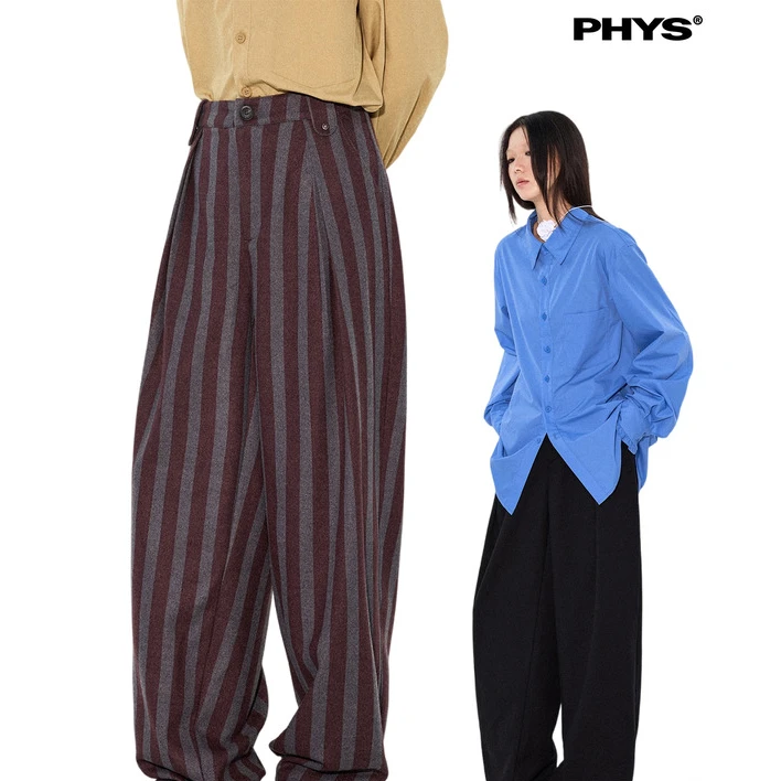 物理少年「影子游戏」休闲长裤 裤脚螺纹拼接