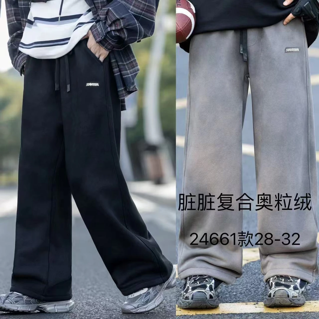 【24661】青少年加绒休闲裤