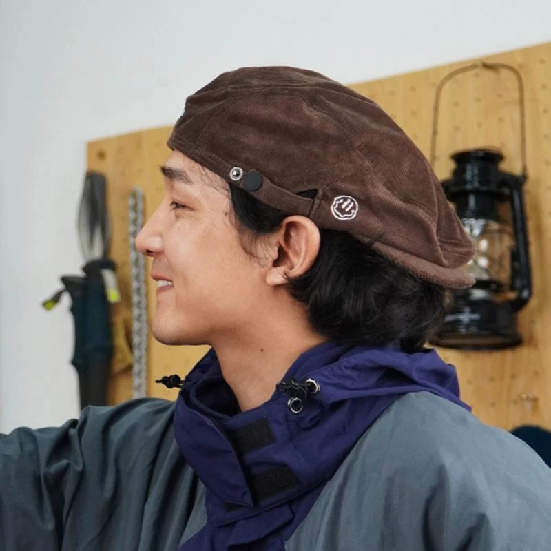 复古日系画家帽男大头围英伦风报童帽女反戴字母贝雷帽前进帽潮牌