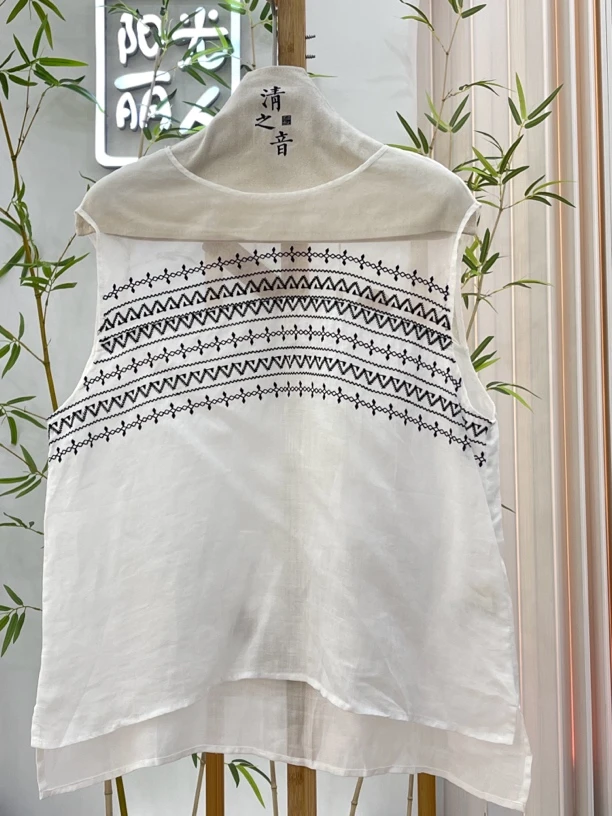 清*音【美若天仙】设计师款洋气重工刺绣背心