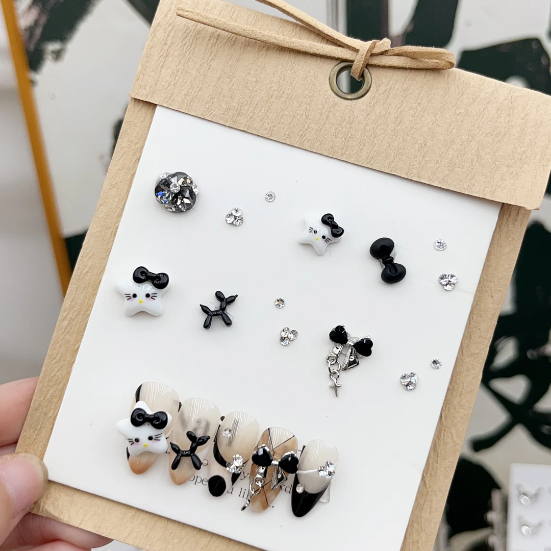 【微光琉璃】美甲饰品材料包仿华施悦面成品钻球合金指甲组合钻包