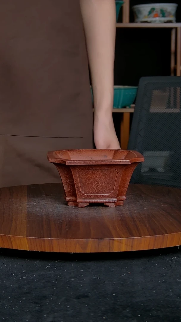 【闪购商品】紫砂20CM以下紫砂釉盆内口径11/5.5