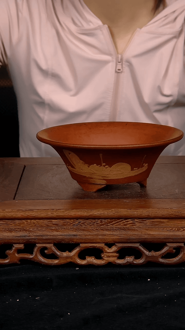 【闪购商品】紫砂20CM以下紫砂 釉盆内口径17/5