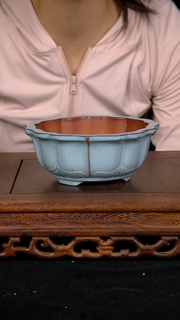 【闪购商品】紫砂20CM以下紫砂 釉盆内口径13.5/5.45