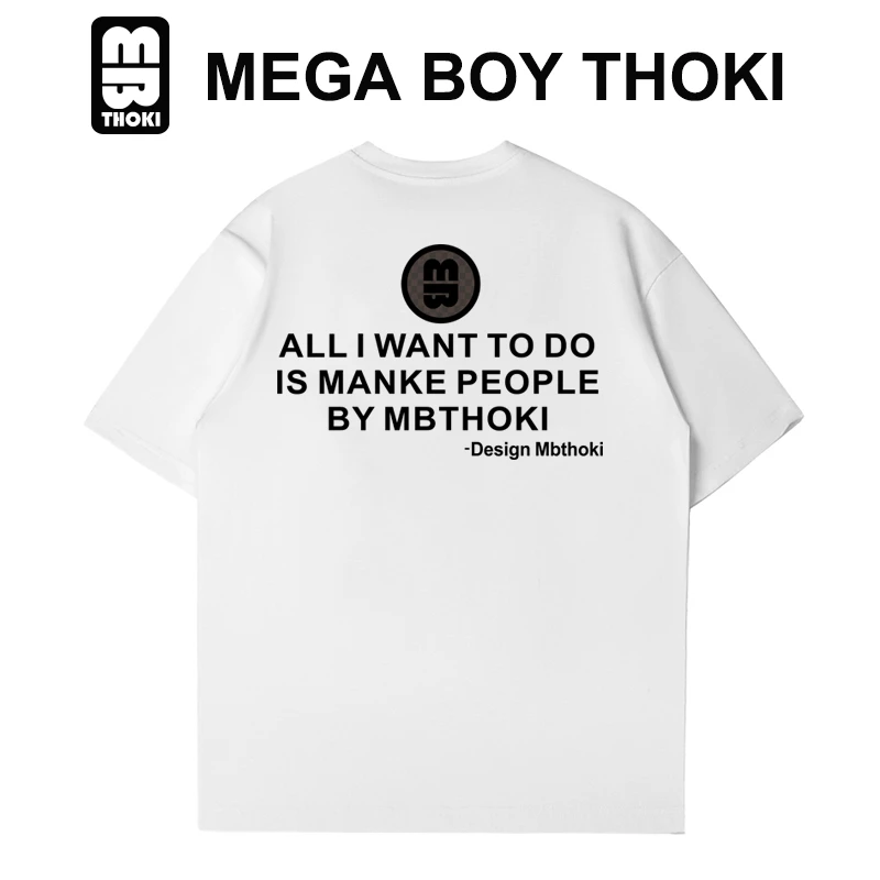 【MBTHOKI欧美圆圈男女同款】t恤纯棉重磅加厚夏季新款短袖休闲