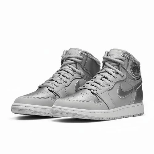 AirJordan1HighCoJP 灰银东京限定 GS款灰白高帮鞋休闲575441-029