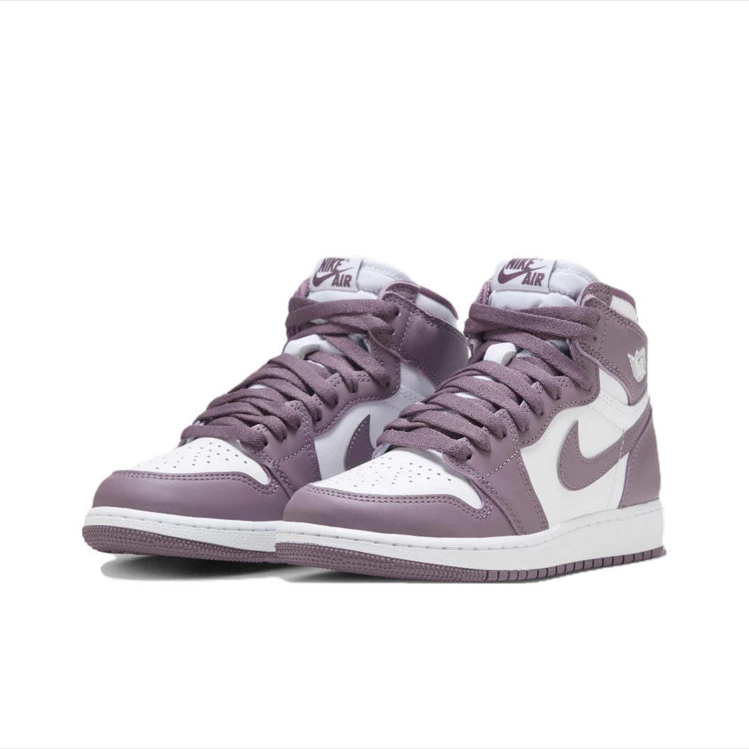 Air Jordan 1 OGAJ1GS香芋紫潮鞋女鞋高帮复古运动球鞋FD1437-105