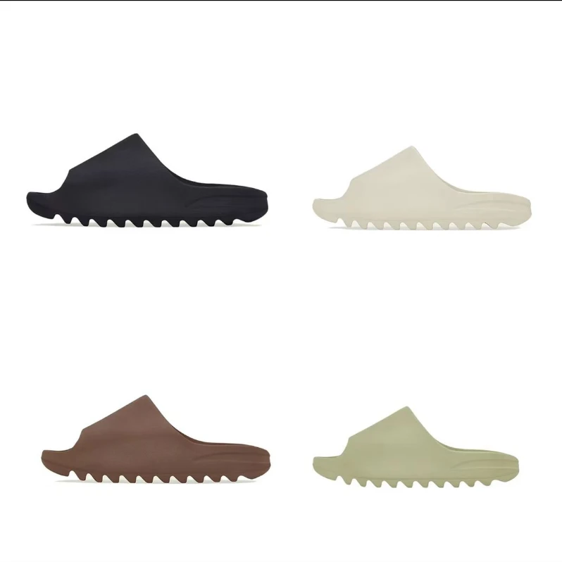 Adidas 阿迪达斯Yeezy 男女款 黑棕白绿 舒适休闲椰子拖鞋FW6345
