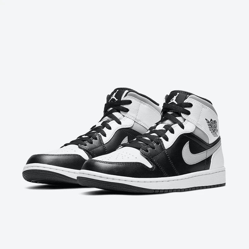 AirJordan1MidAJ1黑白灰影子男款中帮复古休闲篮球鞋554724-073