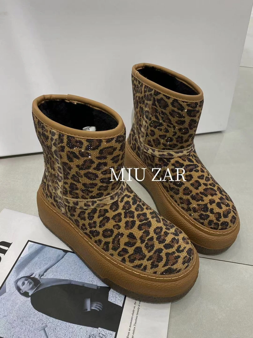 【少琴家】2024新款时尚百搭休闲加绒保暖雪地靴9053-17