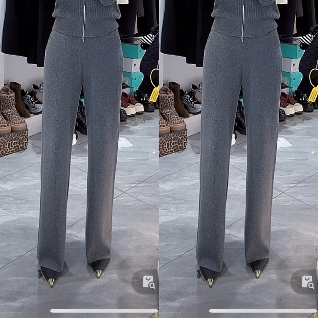 【少琴家】2024新款时尚百搭休闲显瘦羊绒休闲裤