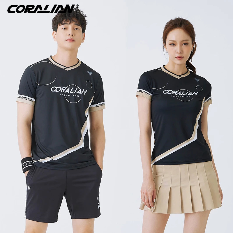 可莱安羽毛球服女韩国夏季大赛服速干上衣运动服装学院风网眼透气
