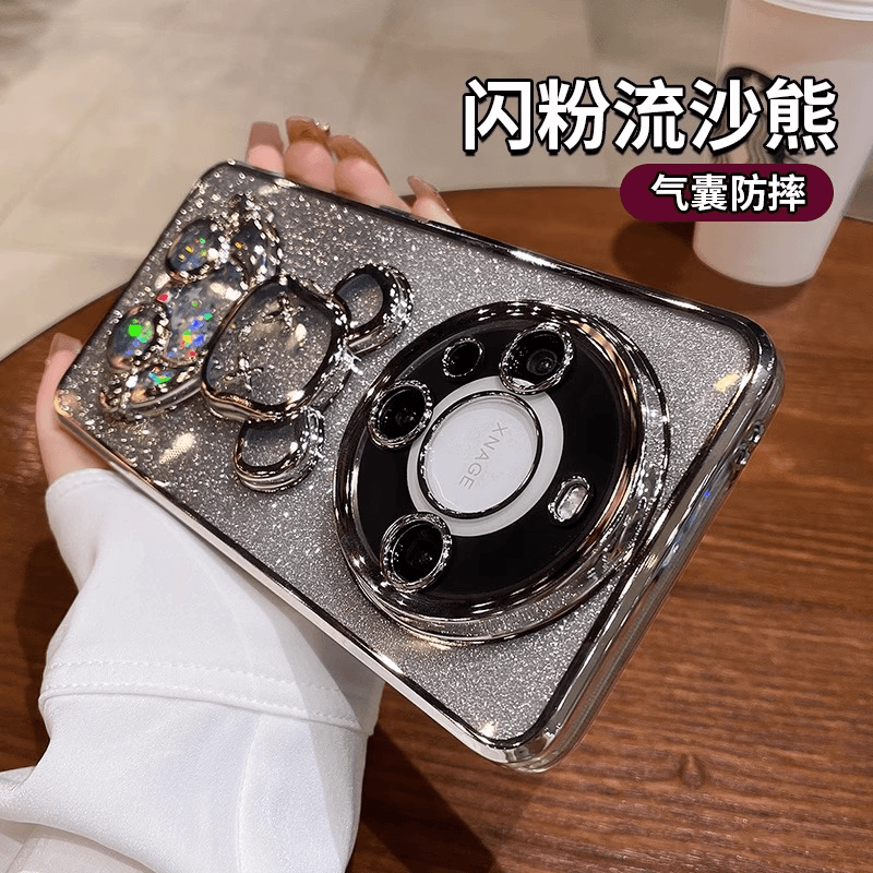 流沙暴力熊华为mate60pro全包50pro闪粉p60防摔nova9荣耀80软壳