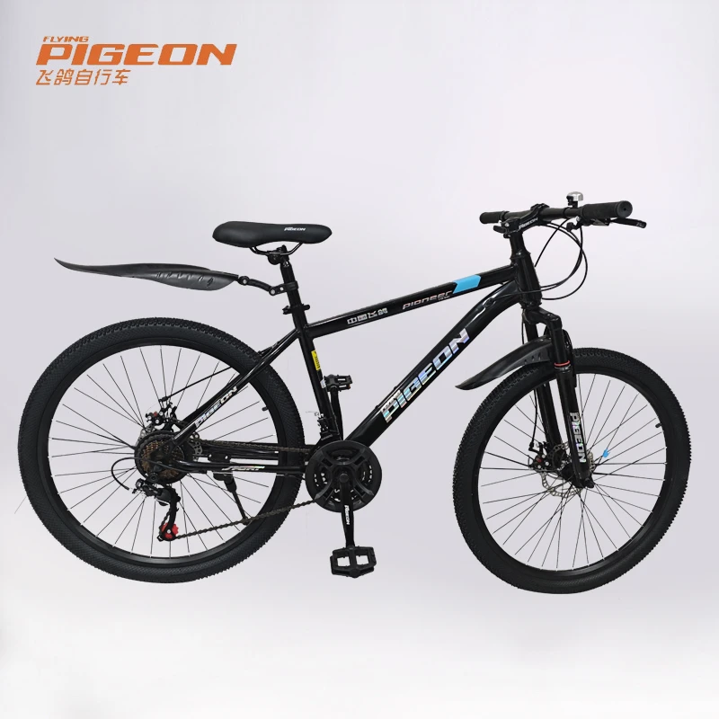 飞鸽复兴号变速新款山地成年人男女式超轻碟刹减震越野赛车D26