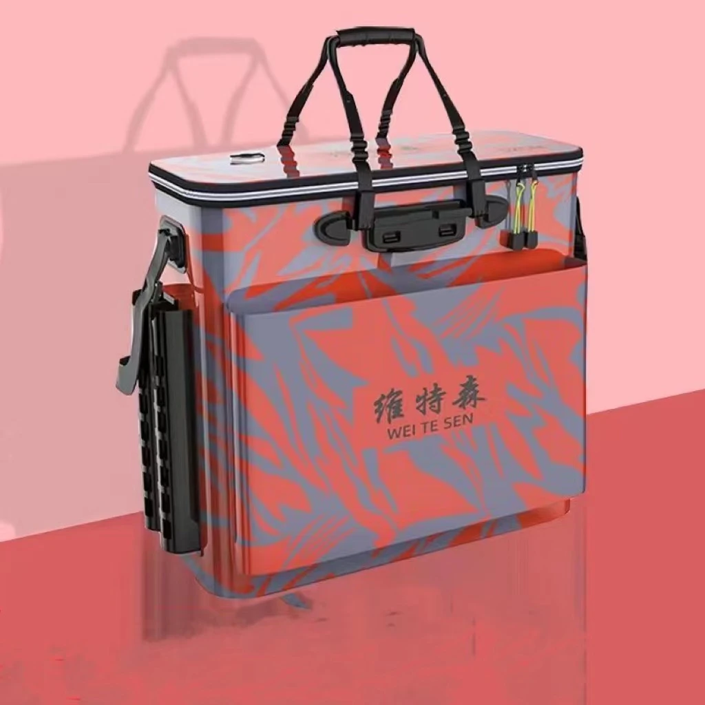 携带多功能装鱼桶底部加厚耐磨钓鱼桶一体成型活鱼桶收纳渔具包