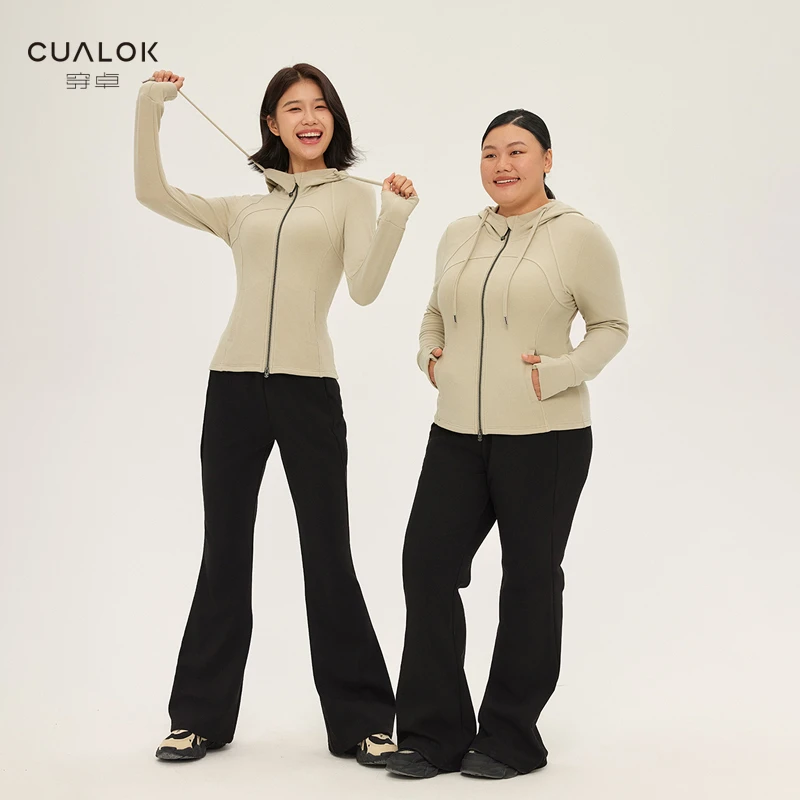 【ZHENXI甄兮】“德绒雕刻机”微塑形修身显瘦连帽女款外套DJN9122